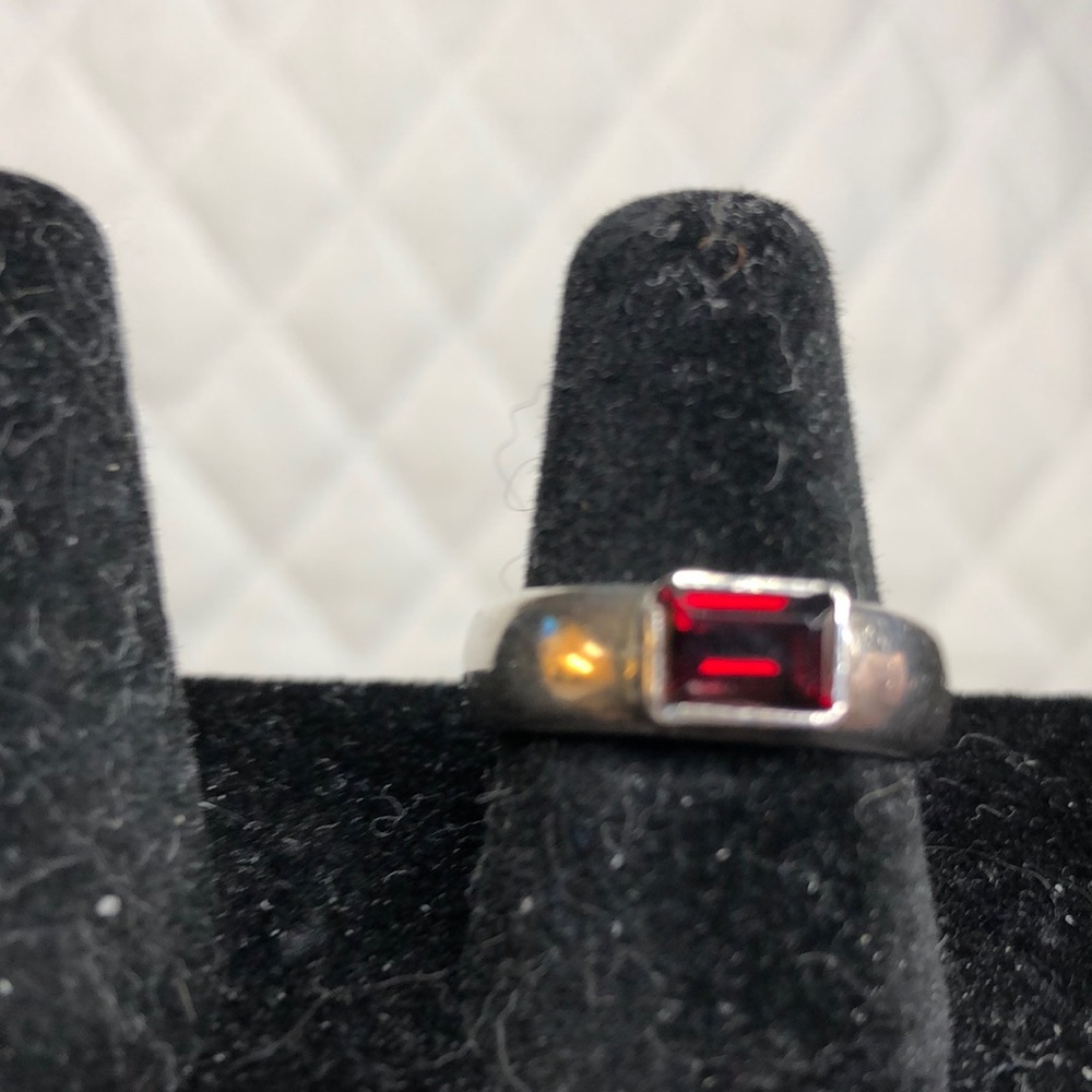 Garnet and silver band from New Mexico